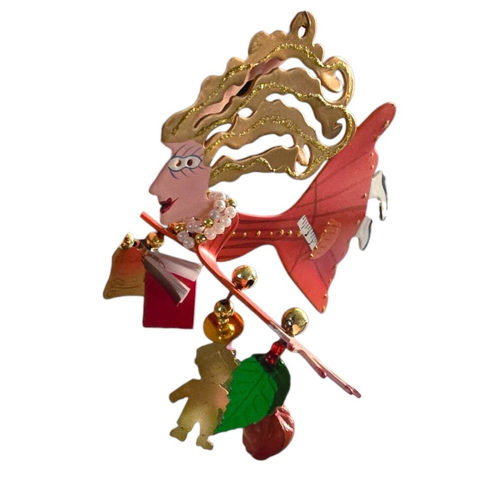 Vtg Silvestri Karen Rossi Fanciful Flights TEACHER Children Books Ornament NIB